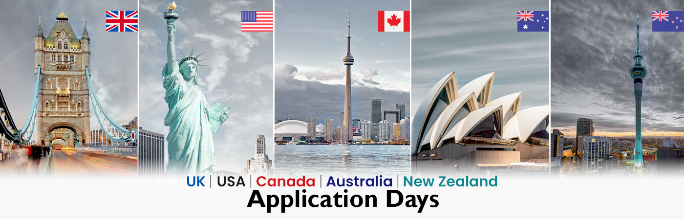 Canada, UK, USA, Australia & NewZealand Application Days